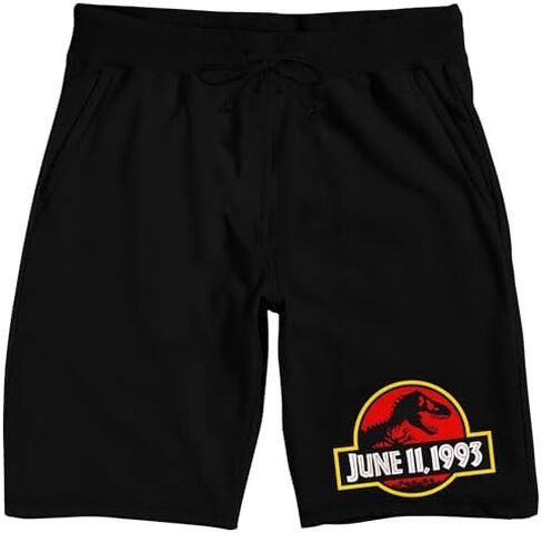 Bioworld Jurassic Park June 11, 1995 Men's Black Sleep Pajama Shorts in Kuwait