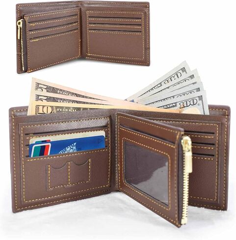Personalized Leather Wallet for Men, Custom Engraved Wallet with Photo and Name, Mens Wallets for Dad, Son, Boyfriend, Husband, Custom Birthday/Father's Day/Christmas/Valentines Gift in Kuwait