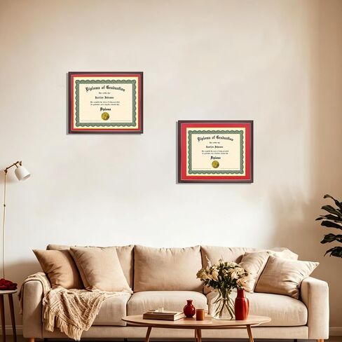 إطار دبلوم من الخشب الصلب مقاس 16 × 20.5، لمسة نهائية من الكرز مع زخرفة ذهبية، يعرض دبلومات مقاس 16 × 20.5 مع حصيرة حمراء فوق الذهب أو 18 × 22 بوصة بدون حصيرة، إطار شهادة 16 × 20.5 (L23R1822RG1620.5) in Kuwait