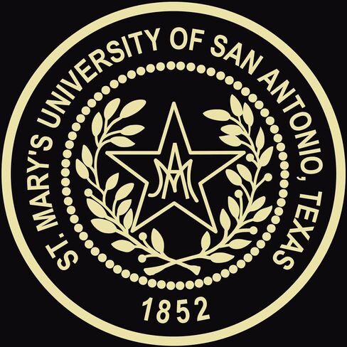 St. Mary's University 14" w x 11" h Diploma Frame - Fits a bachelor's, master's and phd - Gold Embossed Diploma Frame - Cherry Moulding with Black Matting - Officially Licensed in Kuwait