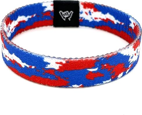 Hang Loose Bands - Coastal USA Camo Bracelet - Medium 7.5 Length for Large Wrists - Reversible Elastic Wristband Boho Surf Style Unisex in Saudi Arabia