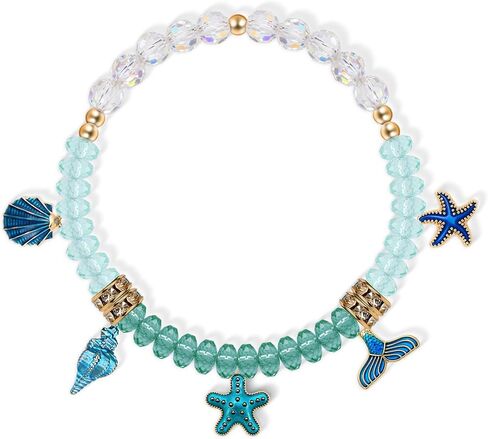 JAPDNK Summer Outfits for Women, Summer Beach Bracelets, Boho Shell Seashell Starfish Surfer Bracelets, Hawaiian Seaside Holiday Vacation Birthday Gifts for Women Sister Friends Beach Lovers in Saudi Arabia