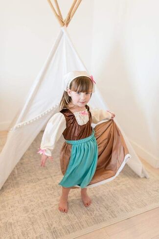 Little Adventures Cinderella Day Dress Princess Dress Up Costume for Girls Medium (Age 3-5) - Machine Washable Child Pretend Play and Party Dress with No Glitter in Kuwait