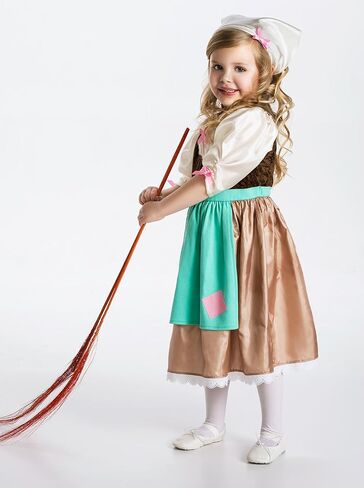 Little Adventures Cinderella Day Dress Princess Dress Up Costume for Girls Medium (Age 3-5) - Machine Washable Child Pretend Play and Party Dress with No Glitter in Kuwait