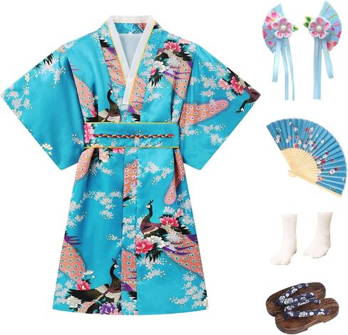 Japanese Traditional Dress for Girls Costume Kimono for Kids Set in Saudi Arabia