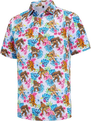 Mens Golf Polo Shirts Short Sleeve Dry Fit Print Performance Moisture Wicking Casual Funny Golf Polo Shirts for Men in Kuwait