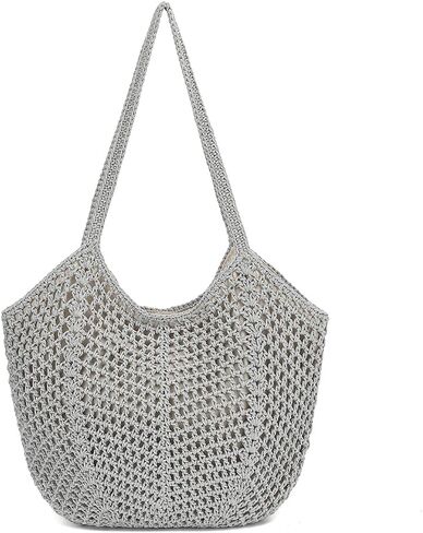 Bycobecy Crochet Tote Bag for Women Soft Summer Purse Beach Tote Bag Cute Handbag for Vacation, Work & Pool in Kuwait