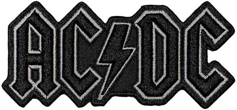 AC/DC Woven Logo Iron On Patch (One Size) (Silver) in Saudi Arabia