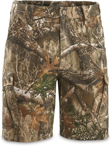 شورت Camo Cargo للرجال من Guide Gear، برمودا من القطن والبوليستر للعمل، كاجوال، المشي لمسافات طويلة والصيد في موسم الصيف هذا in Kuwait