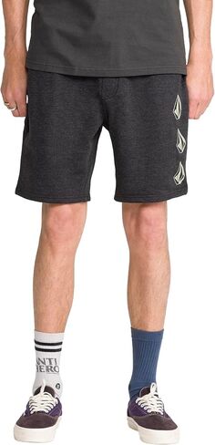 شورت رياضي رجالي من Volcom بخصر مطاطي برباط - شورت من الصوف، مزيج من القطن الناعم in Kuwait