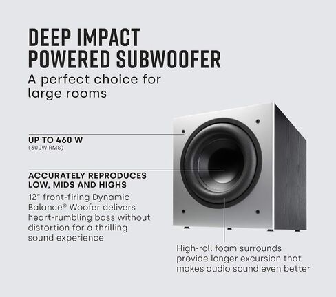 Polk Audio PSW505 12-Inch Powered Subwoofer (Single, Black) in Saudi Arabia