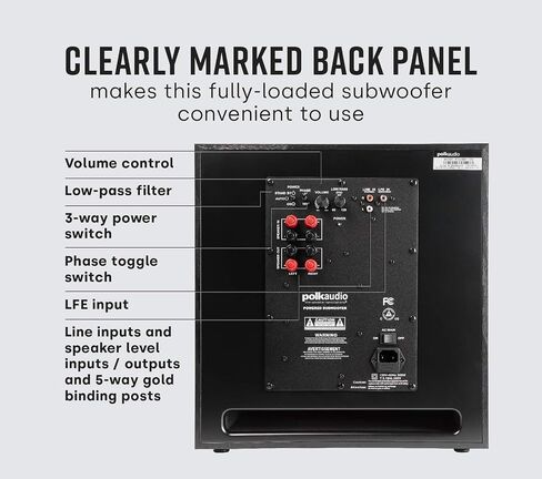 Polk Audio PSW505 12-Inch Powered Subwoofer (Single, Black) in Saudi Arabia