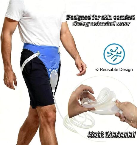 External Catheter for Men - Complete Urine Collection System with Leak-Proof Urine Bags for Men (1000ml & 2000ml Included), Comfortable Urine Collector for Men. in Kuwait