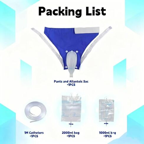 External Catheter for Men - Complete Urine Collection System with Leak-Proof Urine Bags for Men (1000ml & 2000ml Included), Comfortable Urine Collector for Men. in Kuwait