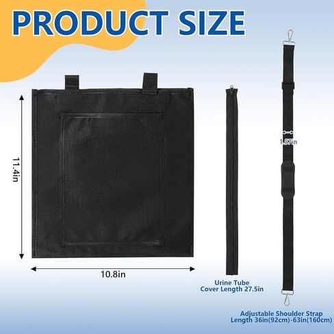 2 Pack Catheter Bag Holder Urinary Drainage Bag Cover with Adjustable Strap for Men Women, Discreet Foley Holder for Privacy & Dignity Waterproof Fits Catheter Users up to 2000ml in Saudi Arabia