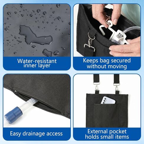 2 Pack Catheter Bag Holder Urinary Drainage Bag Cover with Adjustable Strap for Men Women, Discreet Foley Holder for Privacy & Dignity Waterproof Fits Catheter Users up to 2000ml in Saudi Arabia