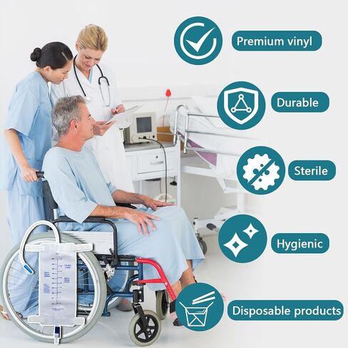 Leg Bag Urinary Drainage Bag, 1000ml Large Capacity with Warm Fleece-Lined and Cool Breathable Versions, Anti-Reflux Valve, Cloth Straps(Summer Version (Breathable Backing),2) in Saudi Arabia