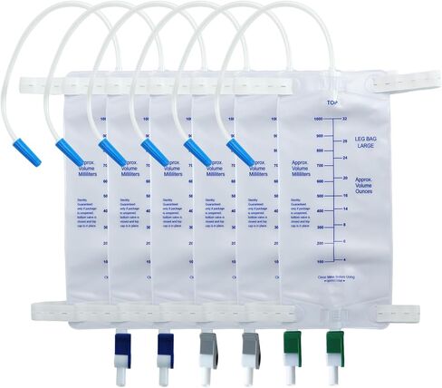 Leg Bag Urinary Drainage Bag, 1000ml Large Capacity with Warm Fleece-Lined and Cool Breathable Versions, Anti-Reflux Valve, Cloth Straps(Summer Version (Breathable Backing),2) in Saudi Arabia