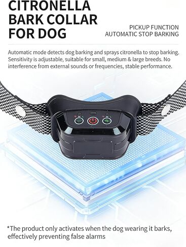 Citronella Dog Bark Collar,Anti Bark Spray Collar,Citronella Dog Bark Training Collar for Small Medium and Large Dogs in Saudi Arabia