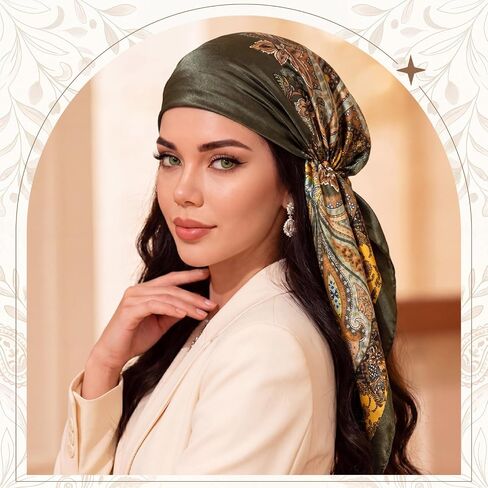 4 قطع من أوشحة الرأس المربوطة مسبقًا للنساء من Unittype، عمامة من الساتان للعلاج الكيميائي، لفافة رأس مريحة لمرضى السرطان الذين يعانون من تساقط الشعر in Kuwait