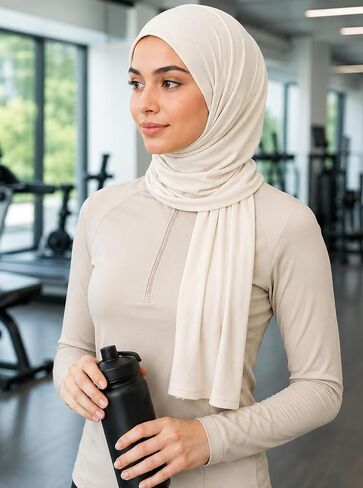 Premium Stretch Cotton Solid Color Scarf for Women, Soft Jersey Shawl Wrap, Large Size Lightweight Everyday Hijab in Saudi Arabia