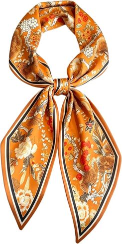 Long Silk Scarf for Women - Printed Scarves For Purse Bags Head Hair in Kuwait