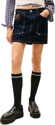 Tommy Jeans Women's Denim Mini Skirt with Pocket and Embroidered Flag Logo in Saudi Arabia