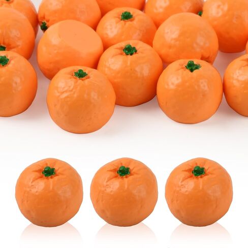 Miniature Artificial Oranges, 15 Pcs Resin Simulation Oranges Artificial Mini Fruits for Home Mini Kitchen Cabinet Props DIY Crafts Decor in Kuwait
