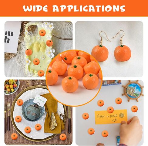 Miniature Artificial Oranges, 15 Pcs Resin Simulation Oranges Artificial Mini Fruits for Home Mini Kitchen Cabinet Props DIY Crafts Decor in Kuwait
