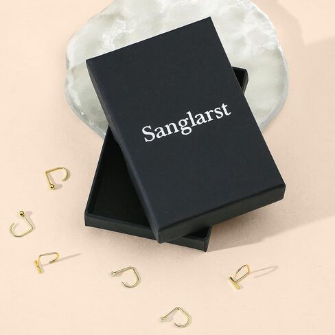 925 Sterling Silver 14K Gold Plated Huggie Half Hoop Earrings — Sleep-Friendly Poke-Free Hypoallergenic Stackable Earring — Comfortable & All Day Wear (Bar,Yellow-Gold) in Saudi Arabia