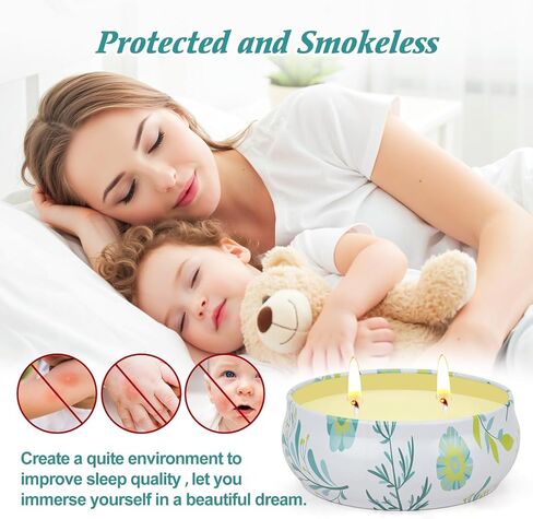 Citronella Candles Outdoor, 4 Pack Double-Wick Soy Wax Lemongrass Candles Bulk, Decorative Scented Candle for Patio Garden Yard Camping, Indoor Outside Emergency Candle, 240 Hours Burning Time in Saudi Arabia