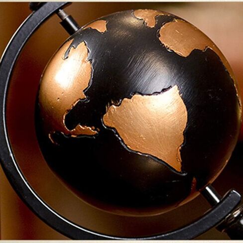 TimeStamp Decorative Bookends,Rustic Unique Globe Book Ends Stoppers Holder Nonskid for Home Shelves,Polyresin,4.5 x 5 x 8 Inches,(Set of 2) in Kuwait