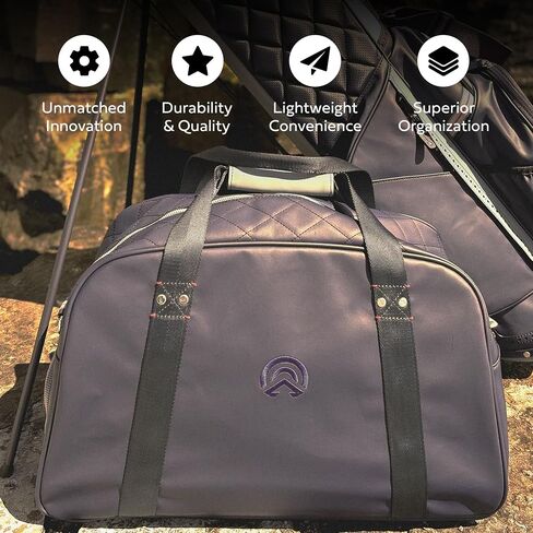 Sun Mountain Matchplay Duffel - حقيبة متينة وخفيفة الوزن مع مساحة تخزين واسعة للرياضيين العصريين - تتميز بحزام كتف قابل للإزالة وحجرة أحذية مخصصة - أزرق داكن in Kuwait