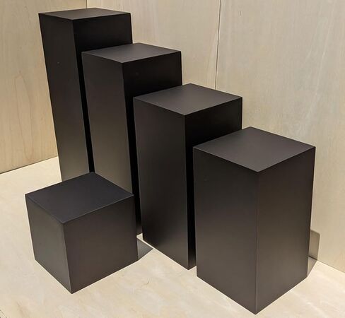 12" x 12" x 12" Matte Black Display Cube Square Pedestal Stand Riser Column Pillar in Kuwait