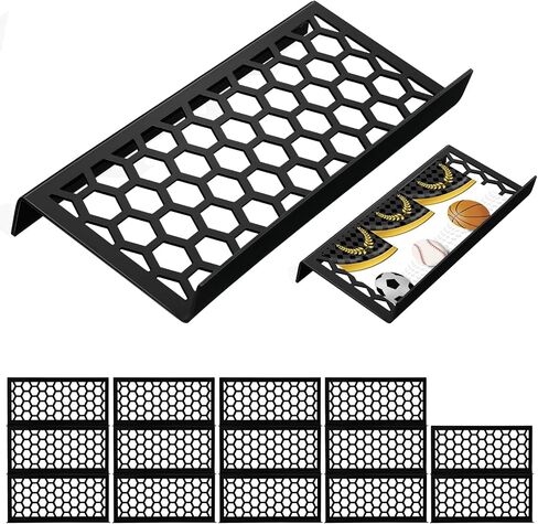 Yalikop 14 Pcs 9.5 x 4 Inch Trading Card Riser for Display Case Extended Long Black Acrylic Display Risers Stand Tray Honeycomb Cards Sorting Tray for Cardshow Vendor Showcase Sport Card Board Game in Kuwait