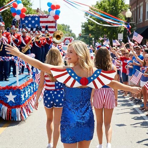 2 Pcs Independence Day Wings, Foldable Metal 4th of July Wings, Red White Blue Patriotic American Flag Costume for Kids Memorial Day Parade Chirstmas Cosplay Dress Up Party in Saudi Arabia