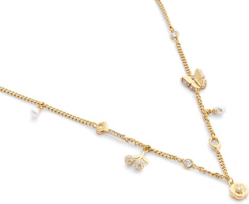 COACH Jewelry Women's Pavé Icons Bib Necklace in Kuwait