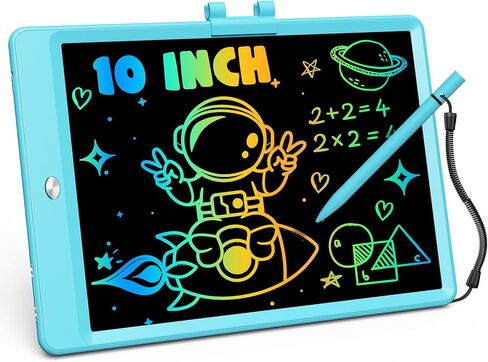 ORSEN 10 Inch LCD Doodle Board Writing Tablet for Kids - Colorful Drawing Pad and Educational Toy Gift for 3-6 Year Old Boys and Girls in Kuwait