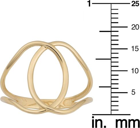 Kooljewelry 14k Yellow Gold High Polish Wide Ring in Kuwait
