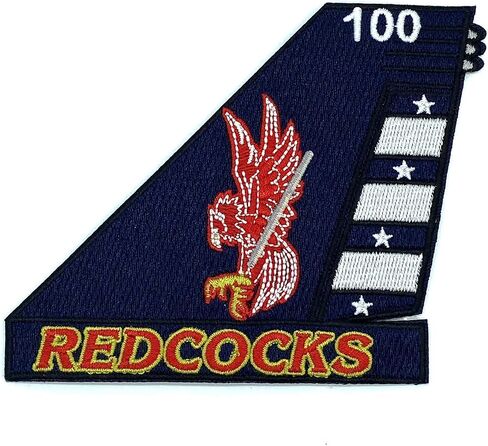 VFA-22 Redcocks F-18 Tail Flash Patch – with Hook and Loop, 4x5 in Kuwait