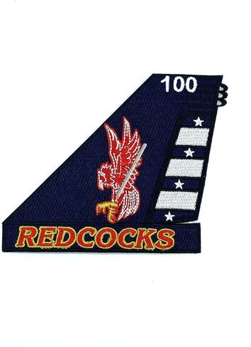 VFA-22 Redcocks F-18 Tail Flash Patch – with Hook and Loop, 4x5 in Kuwait