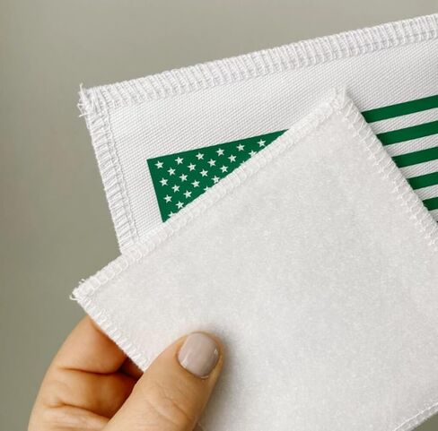 Caddie Generic Front Patches (White) – Logo Patches w/Green Lettering – Polycotton Custom Hook and Loop Patch Includes American Flag, Golf Flag & More - Caddy Customized Patch for Halloween Costumes in Saudi Arabia