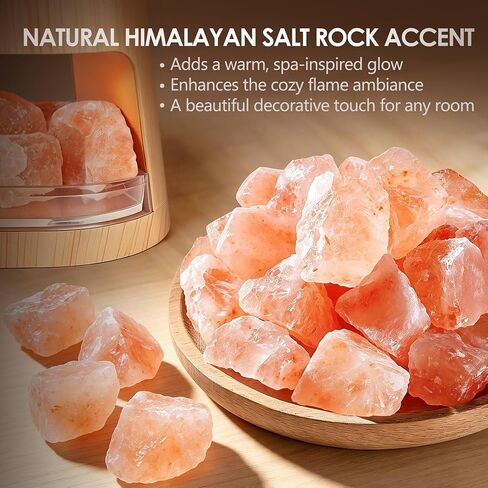 Essential Oil Diffuser & Himalayan Salt Lamp - 5 in 1 Aromatherapy Diffuser Humidifier with Remote Control, 8 Color LED Lights Cool Mist Humidifier for Home, Bedroom, Office, Yoga, 260ml in Kuwait