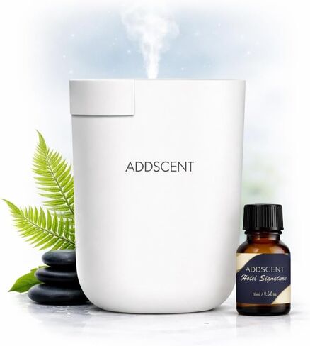 Atom Plug-in Fragrance Oil Diffuser 60ml Capacity, Smart Timer, Adjustable Intensity, Energy Efficient, Compact White Aroma Machine for Home, Office and Spa, Premium Plug in Oil Diffuser in Saudi Arabia