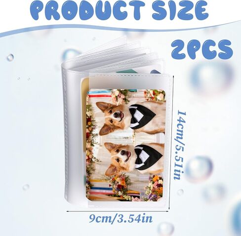 Set of 8 Plastic Wallet Insert for Credit Cards, Clear Plastic Wallet Picture Holder Bifold Credit Card Holder Wallet Photo Insert for Men and Women Social Security ID Photo in Kuwait