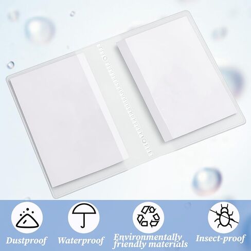 Set of 8 Plastic Wallet Insert for Credit Cards, Clear Plastic Wallet Picture Holder Bifold Credit Card Holder Wallet Photo Insert for Men and Women Social Security ID Photo in Kuwait