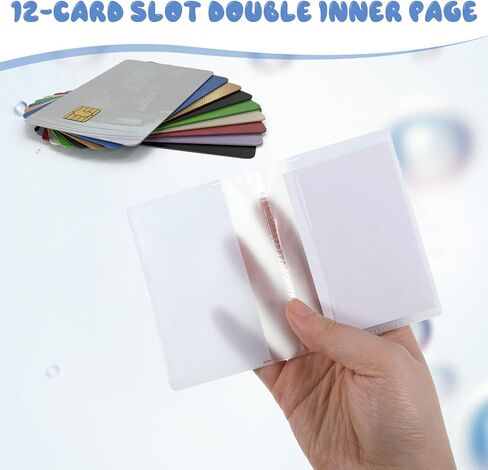 Set of 8 Plastic Wallet Insert for Credit Cards, Clear Plastic Wallet Picture Holder Bifold Credit Card Holder Wallet Photo Insert for Men and Women Social Security ID Photo in Kuwait