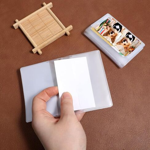 Set of 8 Plastic Wallet Insert for Credit Cards, Clear Plastic Wallet Picture Holder Bifold Credit Card Holder Wallet Photo Insert for Men and Women Social Security ID Photo in Kuwait