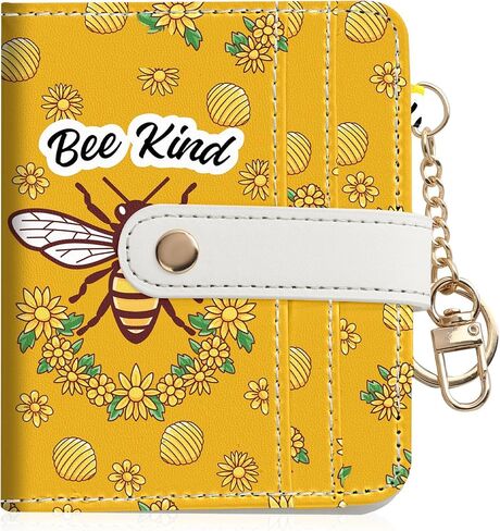 Women Wallet, RFID Blocking Bifold PU Leather Wallet, Small Slim Compact Purse with Clear ID Window & Zipper Coin Pocket, Credit Card Holder for Ladies,1 ID window 8 Card Slots,Line drawing in Saudi Arabia