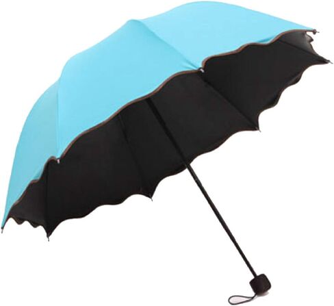 Travel Foldable compact Umbrellas Sun rain Umbrellas parasol with Met Water blomssom blooming material parasol in Saudi Arabia